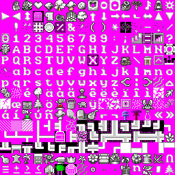 dwarf fortress tileset pink color behind text