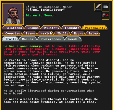 Personality trait - Dwarf Fortress Wiki